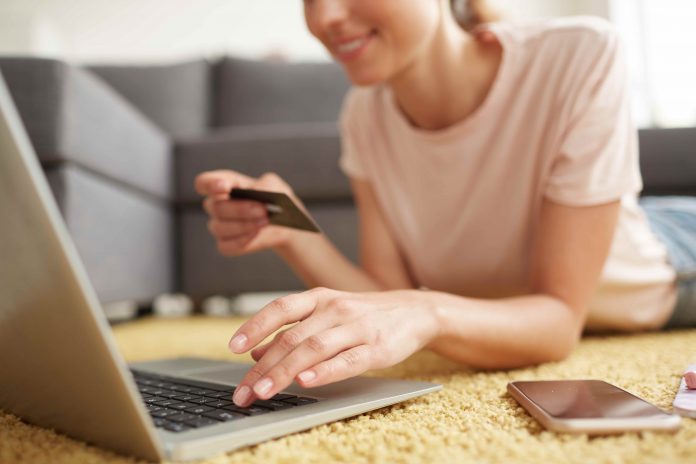 Doing online shopping at home